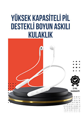 gizmurstore Uzun Süre Dayanıklı Manyetik Başlıklı Bluetooth Kulaklık