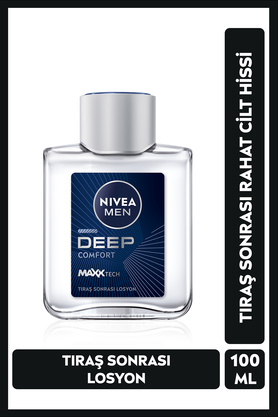NIVEA MEN Erkek Tıraş Sonrası Losyon Deep Comfort 100ml Yenileyici Ferahlatıcı Nemlendirici