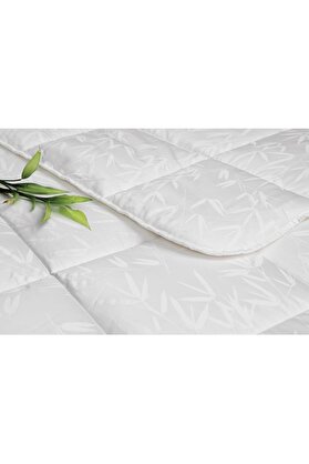 STOREMAX flashtrend Bambu Çiçek Desenli%100 Pamuk Bebek Yorgan, Beyaz, Bebek (95x145 cm) modacatch 224120