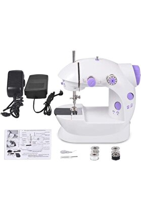 STOREMAX Portatif Dikiş Makinesi Mini Dikiş Makinesi İki Telli İki Hızlı Pedallı Mini Boy 1175713
