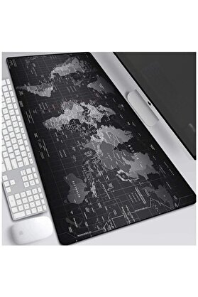 STOREMAX modashine Dünya Haritalı 90x40 Cm Mouse Pad, Dünya Desenli Mouse Pad modascope 1014773