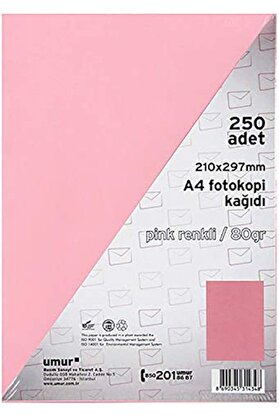 STOREMAX modashine A4 Renkli Fotokopi Kağıdı, Pink, 250 Yaprak modascope 1014773