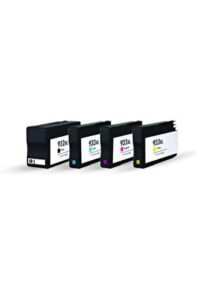 STOREMAX Kartuş Hp Uyumlu Muadil Kartuşlar, 1 Takim (4 Adet) Bk Hp 932Xl/933Xl Uyumlu Kartuşlar -
