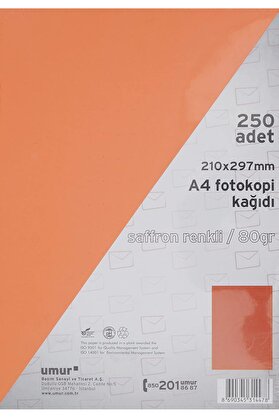 STOREMAX modashine A4 Renkli Fotokopi Kağıdı, Saffron, 250 Yaprak modascope 1014773