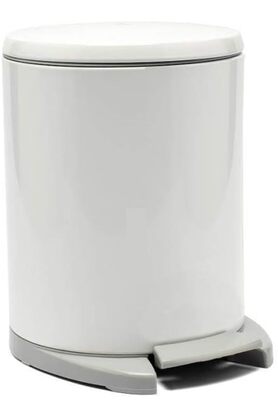 STOREMAX modashine Cigo Çöp Kovası Pedallı 6 Lt Beyaz İçi Gri modascope 1014773