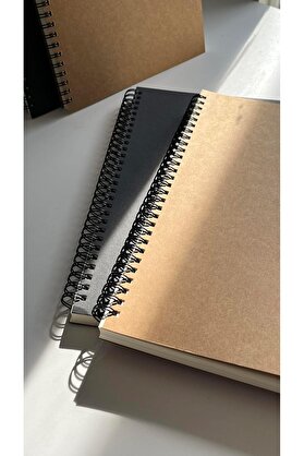 STOREMAX modashine Tanıtım Spiralli Defter, Siyah Kapaklı B5 Boyutunda (182x257 mm), 100 Yaprak (Çizgili) mod