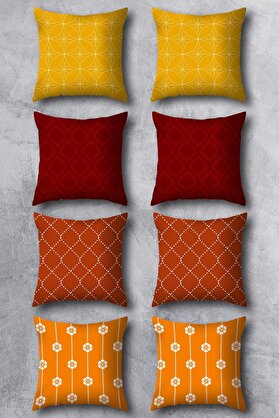 STOREMAX Çift Tarafı Baskılı 43x43 Kırlent Kılıfı 8'li Set Kombini 1014773