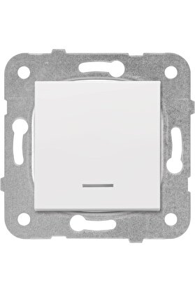 STOREMAX Karre/ Beyaz Işıklı İki Kutup Anahtar Mekanizma ve Düğme/Kapak 16AX 1014773