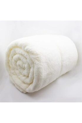 STOREMAX Battaniye, Beyaz Televizyon Battaniyesi, Peluş, Polar Battaniye, Çift Kişilik 220 * 230-Beyaz (beyaz