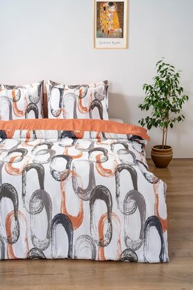 STOREMAX Soyut Kahve Çift Kişilik Nevresim Takımı Pamuklu 1014773