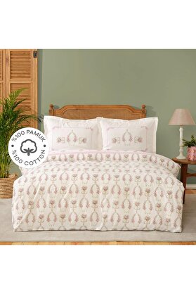 STOREMAX Alfia Pudra Pamuk Tek Kişilik Nevresim Takımı 1014773