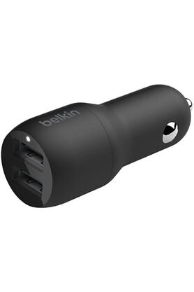 STOREMAX Boost Charge Çift Bağlantı Noktalı 24 W Araç Şarjı, ve telefon uyumlu, Siyah, CCB001btBK 1014773