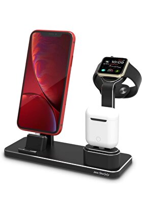 STOREMAX Şarj Aleti Şarj Aleti Çoklu Şarj İstasyonu 20W Metal Şarj Uçlu Siyah 1014773