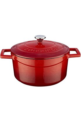 STOREMAX modashine Metal Döküm Yuvarlak Tencere, 20 cm, Kırmızı modascope 1014773