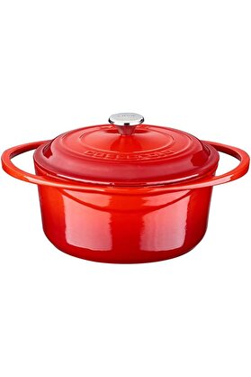 STOREMAX modashine Metal Serisi - Döküm Tencere, Yuvarlak, 20 cm, Kırmızı modascope 1014773