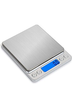 STOREMAX pltnstoreshop Dijital Mutfak Terazisi 3 Kg 0.1 G Hassasiyet Metal Platformlu Premium Terazi, Şık ve