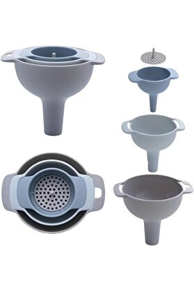 STOREMAX 4 Parça Süzgeçli Sıvı Aktarma Aparatı Sıvı Yağ Baharat Bakliyat Doldurma Aktarma 1175713