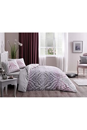 STOREMAX Divina Ranforce Etnik Desenli%100 Pamuk Nevresim Takımı, Lila, Size 1014773
