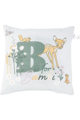 STOREMAX pltnstoreshop Bambi Lisanslı Karakter Baskılı%100 Pamuk Kırlent, Çok Renkli, 40x40 cm pltnstoreshop