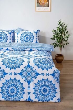 STOREMAX Alaçatı Mavi Çift Kişilik Pamuklu Nevresim Takımı 1014773