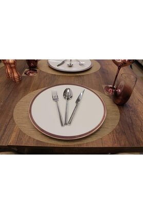 STOREMAX Oval Bambu Desen Kesim Servis 2 adet 35x45 cm 1014773