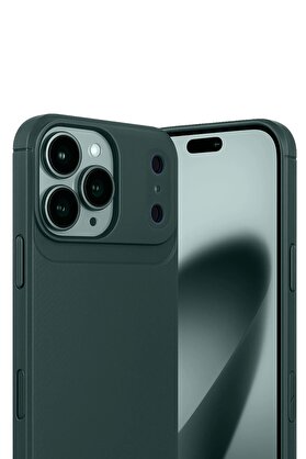 Fırsatkoli̇k Apple İphone 17 Pro Auto Focus Karbon Kapak - Koyu Yeşi̇l-(5796)
