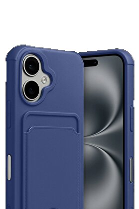 Fırsatkoli̇k Apple İphone 17 Kelvi̇n Kartvi̇zi̇tli̇ Si̇li̇kon - Laci̇vert-(5796)