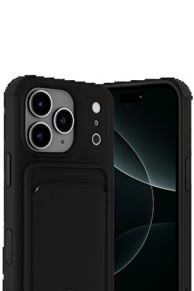 Fırsatkoli̇k Apple İphone 17 Pro Max Kelvi̇n Kartvi̇zi̇tli̇ Si̇li̇kon - Si̇yah-(5796)