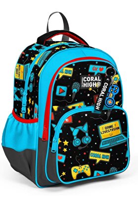 STOREMAX High Siyah Mavi Gamer İlkokul ve Günlük Sırt Çantası - Erkek Çocuk 1175713