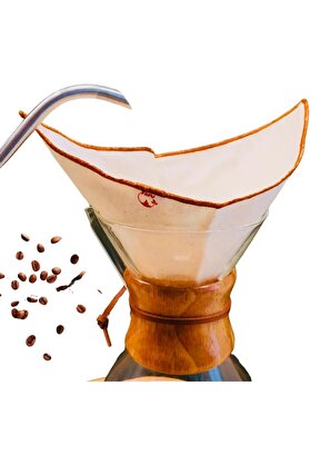 STOREMAX modashine adet) Yıkanabilir, Kumaş Chemex Kahve Filtresi Ağartılmamış%100 Ham Pamuk, Organik, Ekoloj