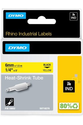STOREMAX modashine , Isıyla Küçülen Şerit (6 mm x 1.5 mt), Sarı/Siyah - 18052 modascope 1014773
