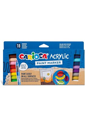 STOREMAX mrtshoppng Akrilik Paint Marker Su Bazlı Fırça Uçlu 18'Li mrtshoppng 542093