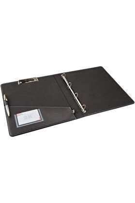 STOREMAX modashine 509S Deri, Sekreterlik ve 4 Halka Mekanizmalı Klasör, Siyah, A4 modascope 1014773