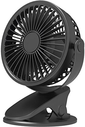 STOREMAX modashine Sıkıştırmalı Şarj Edilebilir 3 Kademe Taşınabilir Kıskaçlı Mini Fan Sessiz Soğutma modasco
