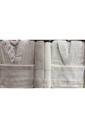 STOREMAX Elissa Krem-Bej Aile Bornoz Seti 1014773