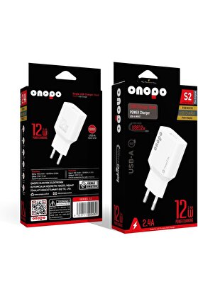 STOREMAX S2 12W 2.4A USB Şarj, Akıllı Koruma Sistemi, Kompakt ve Taşınabilir Tasarım – Telefon, Tablet, Power