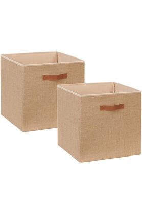 STOREMAX Textile 2'li Jüt Kutu Set 33x30x33 cm 1014773