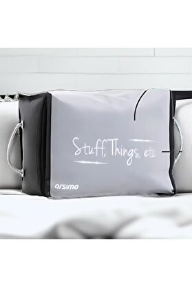 STOREMAX mrtshoppng Things, etc Çok Amaçlı Hurç Sepet Seti, Baskılı, Saplı, 30x22x20 cm, Yıkanabilir mrtshopp
