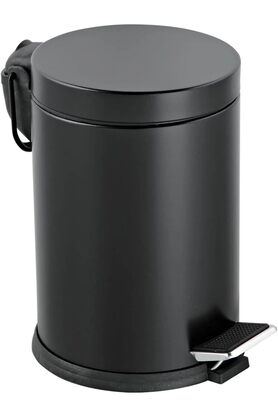 STOREMAX svngsphereshop Premium Serisi 5 Litre Hacimli Paslanmaz Banyo-Mutfak Pedallı Çöp Kovası Siyah, 5l sv