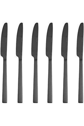 STOREMAX Quantum Mat Siyah Yemek Bıçağı 24cm 6 adet 1014773