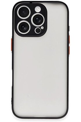 STOREMAX AKSESUAR 16 Pro ile Uyumlu Arka Kısmı Mat Şeffaf Yapıya Sahip Kenarları Silikon Tpu Malzemeden Üreti