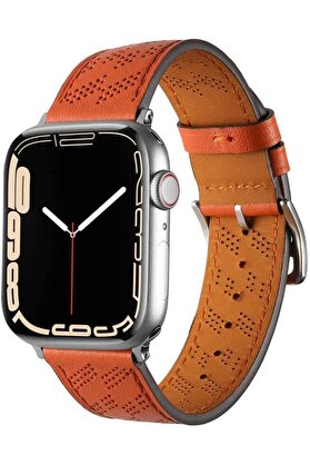 STOREMAX shopverse İle Uyumlu 38mm/40mm KRD-76 PU Deri Kordon Strap Kayış Turuncu trendflick 1014773