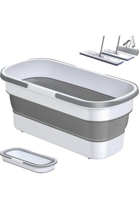 STOREMAX Tekerlekli Büyük Katlanabilir Çamaşır Sepeti Paspas Kovası | Katlanır Kova 25 X 57 Cm 1014773