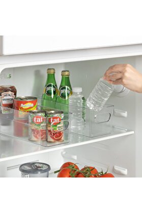 STOREMAX 1 Adet Şefaf Akrilik Buzdolabı ve Mutfaklar İçin, İçeçek ve Gıda Düzenleyici Organizer 1014773