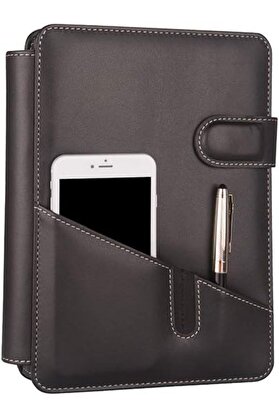 STOREMAX mrtshoppng 5281 Ajanda Tarihsiz Çizgili 17x24 Ajanda Defter 160 Yaprak Ivory Kağıt Deri Telefon Kılı