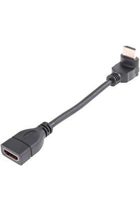 STOREMAX Plus PX-4684 Hdmi Dişi Erkek Uzatma, 15cm 90 Derece HDMI Uzatma Kablosu HDMI Uzatma, L Tip HDMI Uzat
