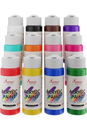 STOREMAX modashine Rose Tüm Renkler Akrilik 12'li Set 12x60 ml modascope 1014773