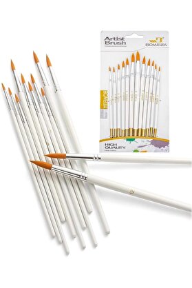 STOREMAX modashine Resim Fırçası 12 Parça Sanat Akrilik Yağlıboya Fırça Seti modascope 1014773