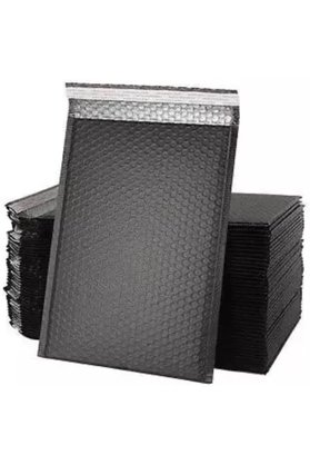 STOREMAX modashine Balonlu Kargo Poşeti, Siyah E Ticaret Poşeti 5 Adet, 25X35+5 modascope 1014773