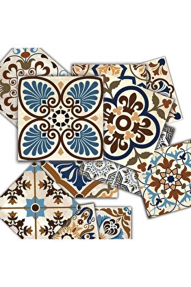 STOREMAX modashine Kendinden Yapışkanlı Fas Desenli Pvc, Yapışkanlı Kaplama, Çıkartması, Zemin Duvar 10x10 cm